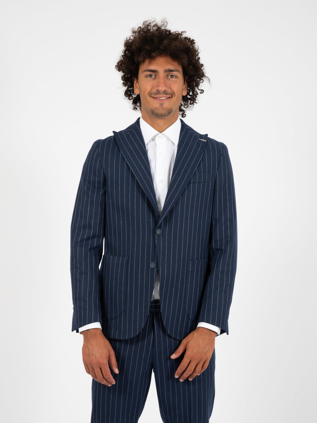 Pasha indigo pinstripe suit