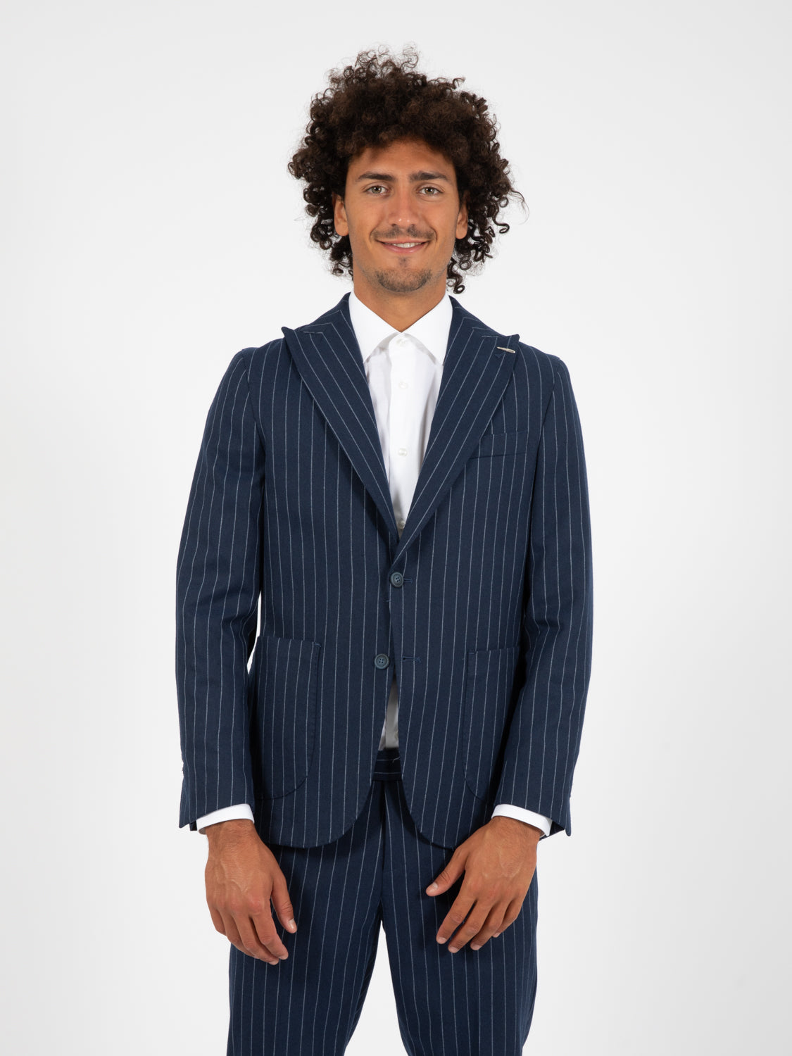 Pasha indigo pinstripe suit