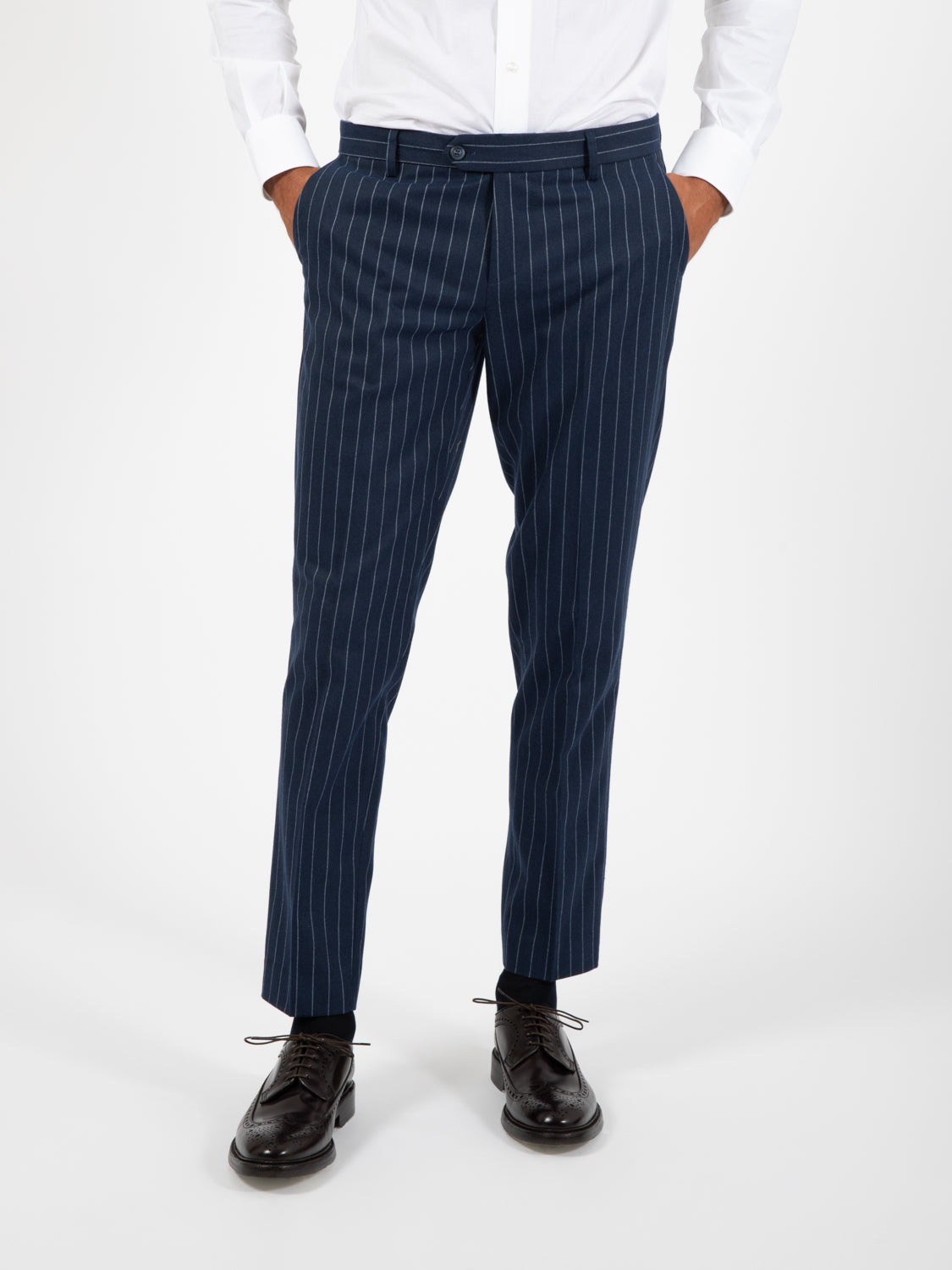 Pasha indigo pinstripe suit