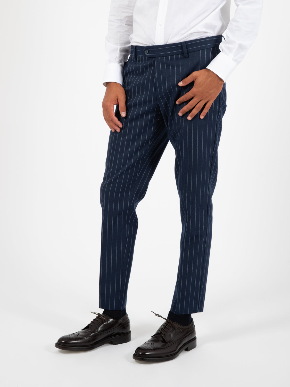Pasha indigo pinstripe suit