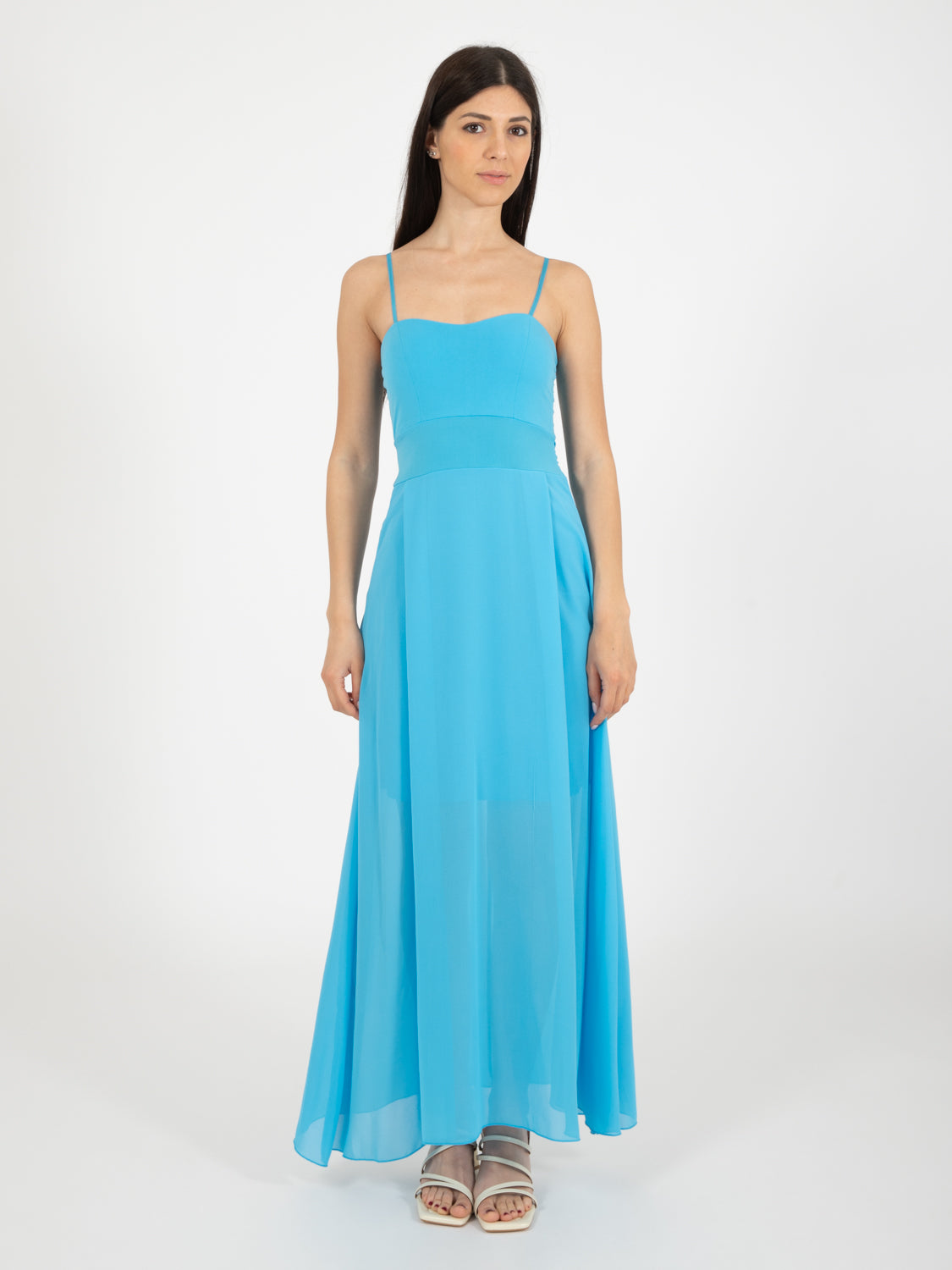 Long light blue dress
