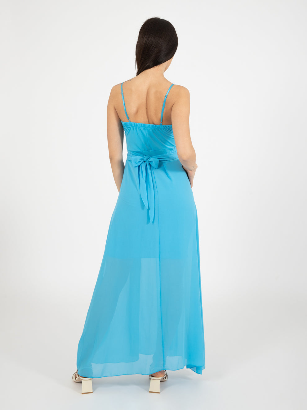 Long light blue dress