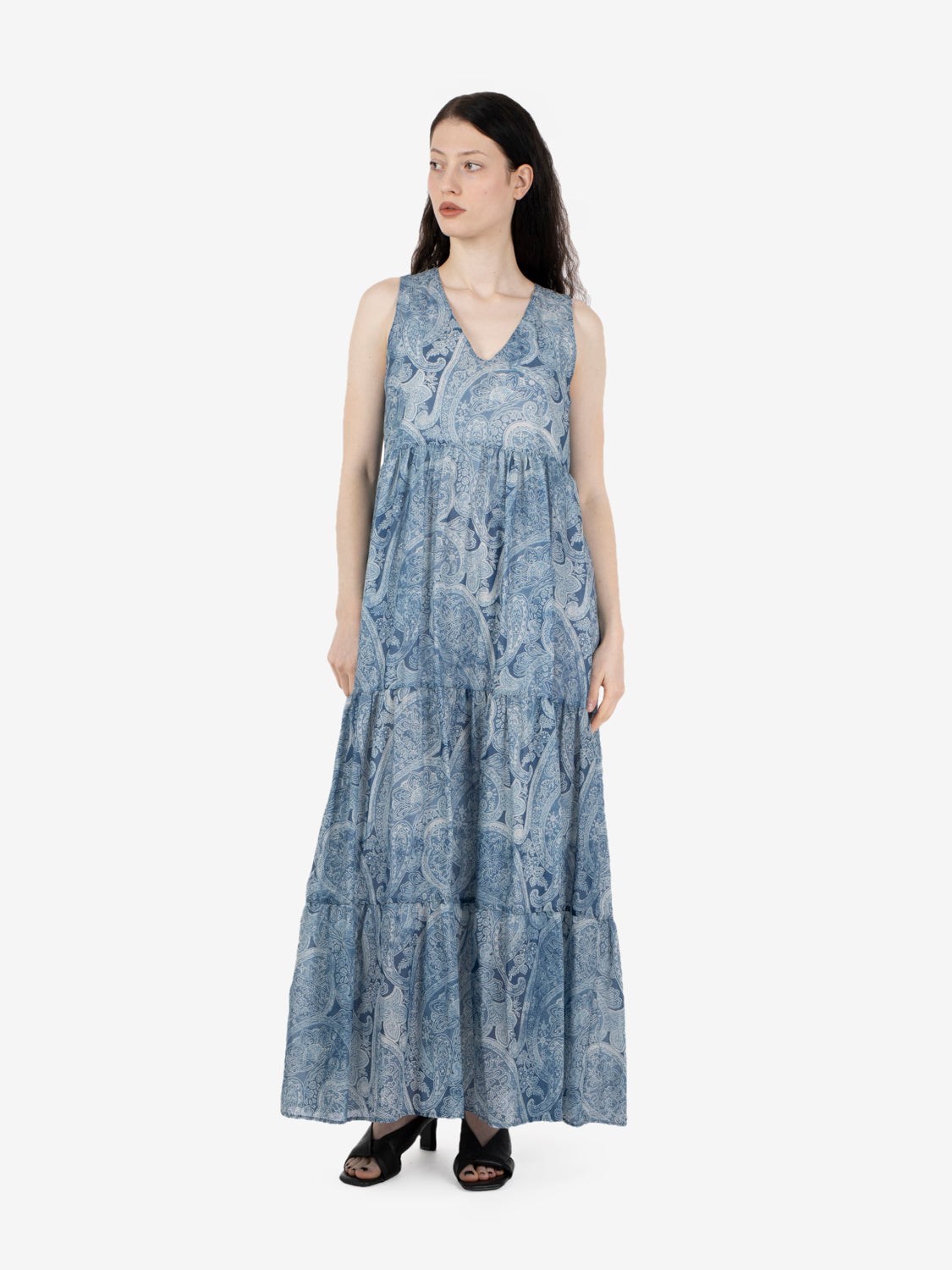 Light blue Paisley maxi dress