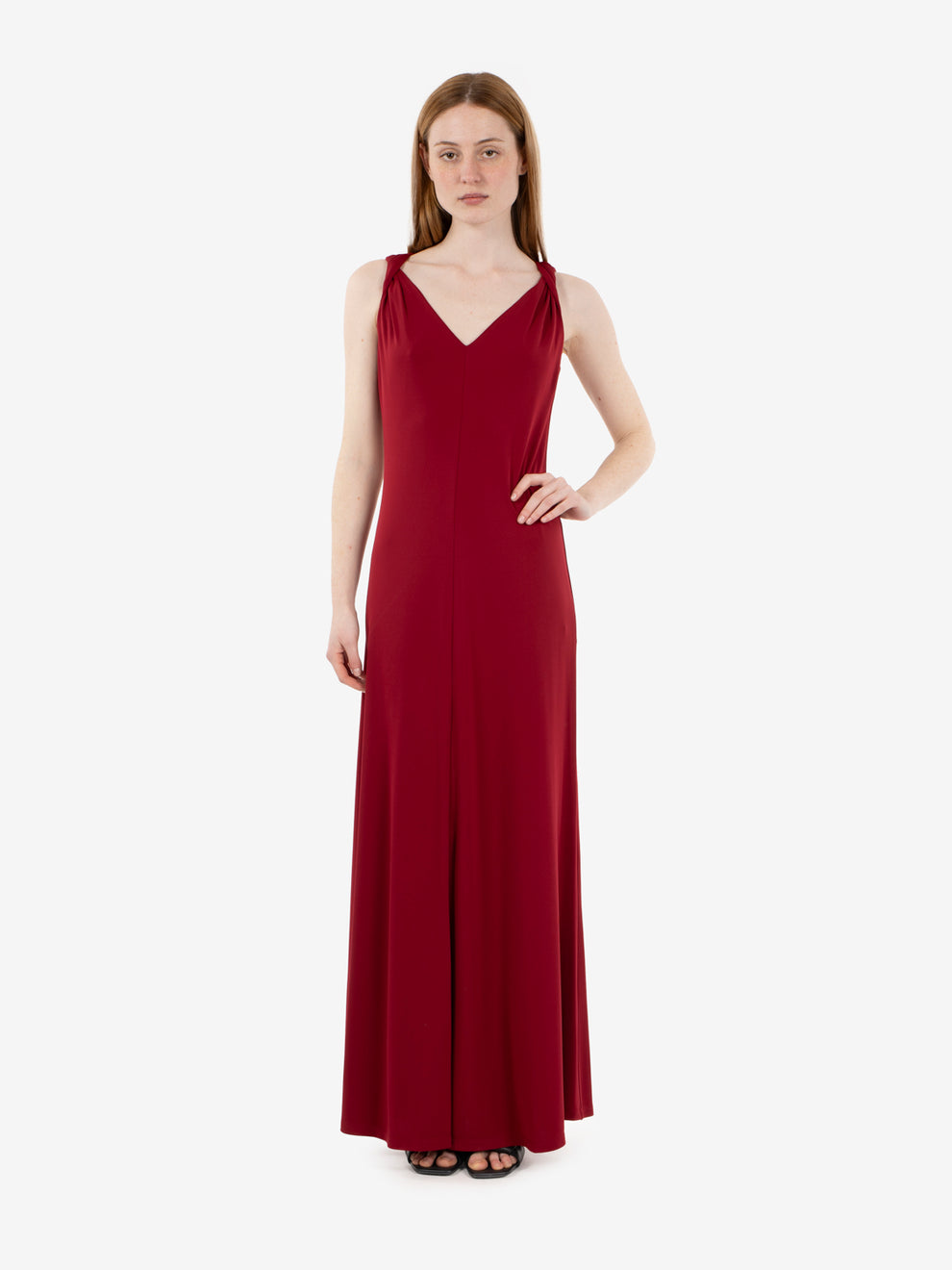 Cherry sleeveless maxi dress