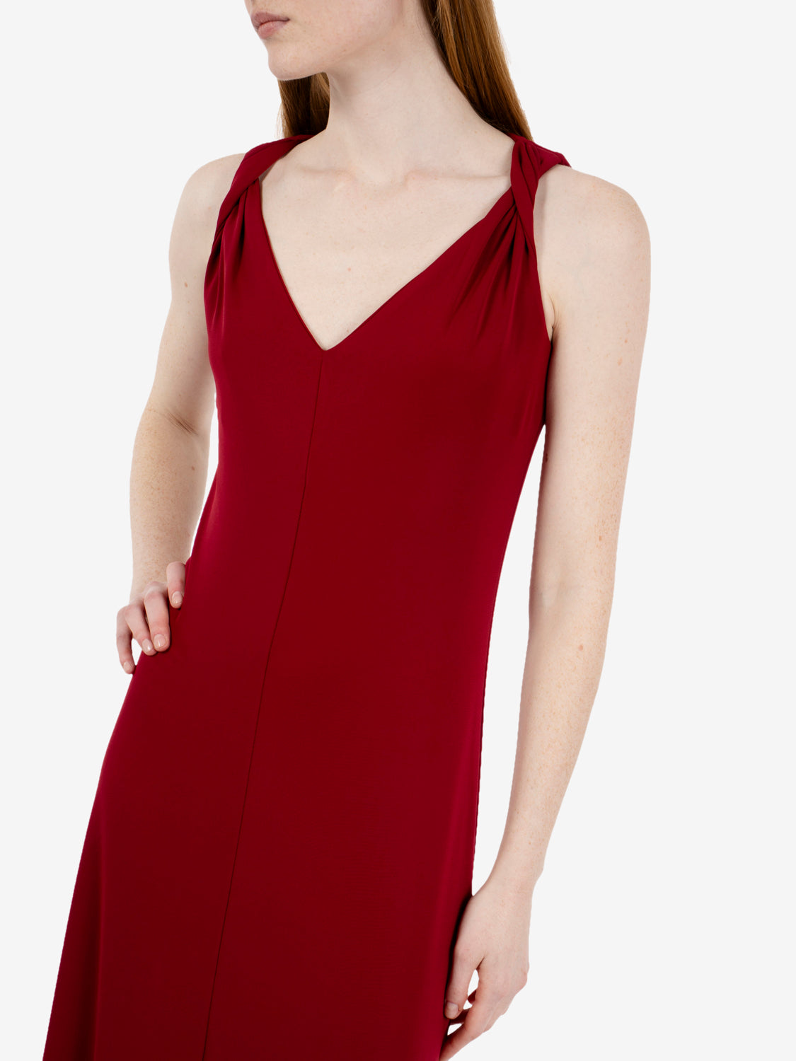 Cherry sleeveless maxi dress