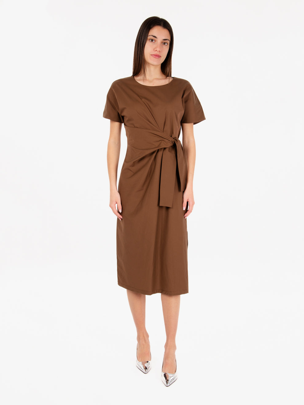 Cocoa crossover midi dress