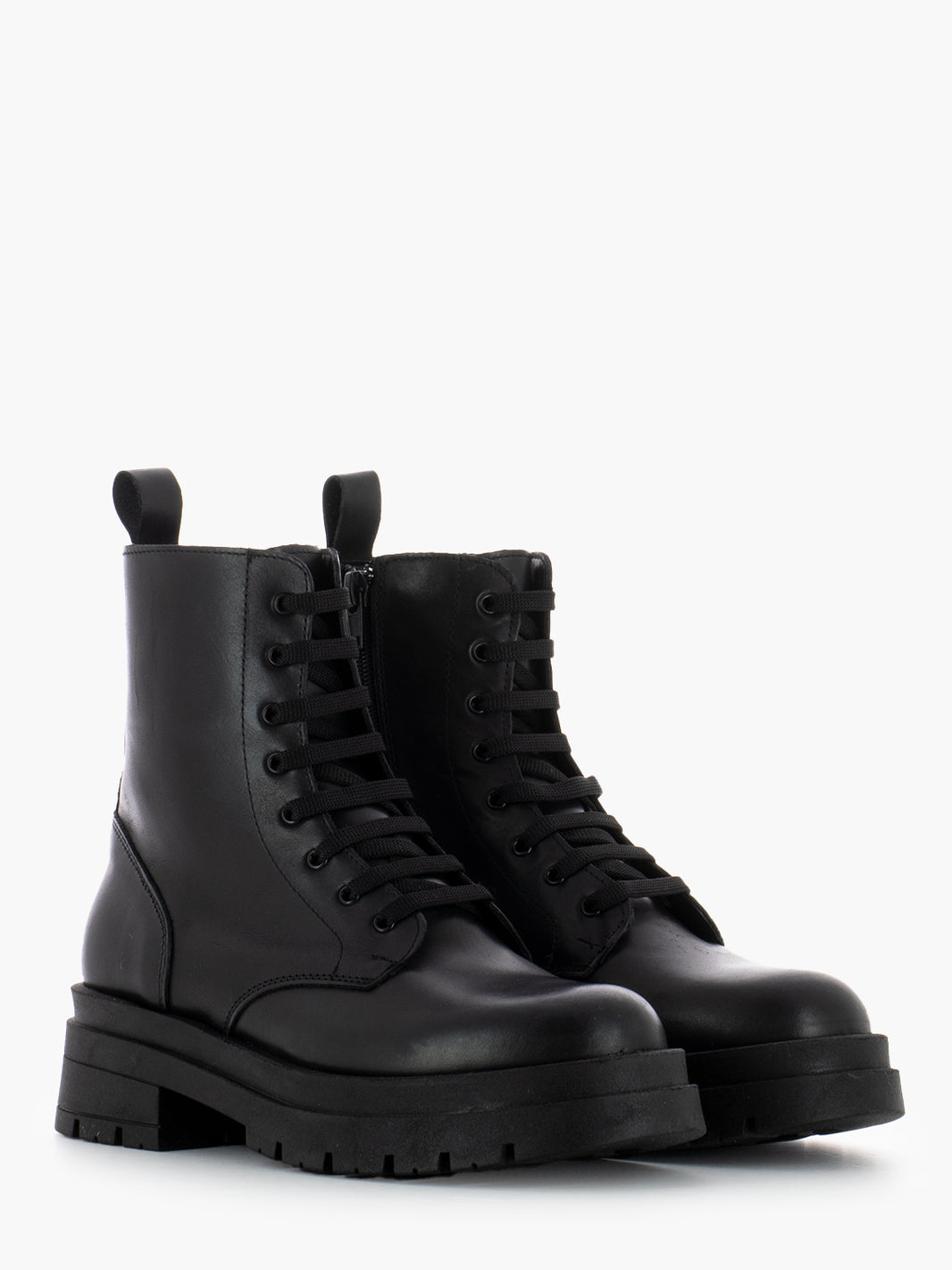 Anfibi carrarmato in pelle nero