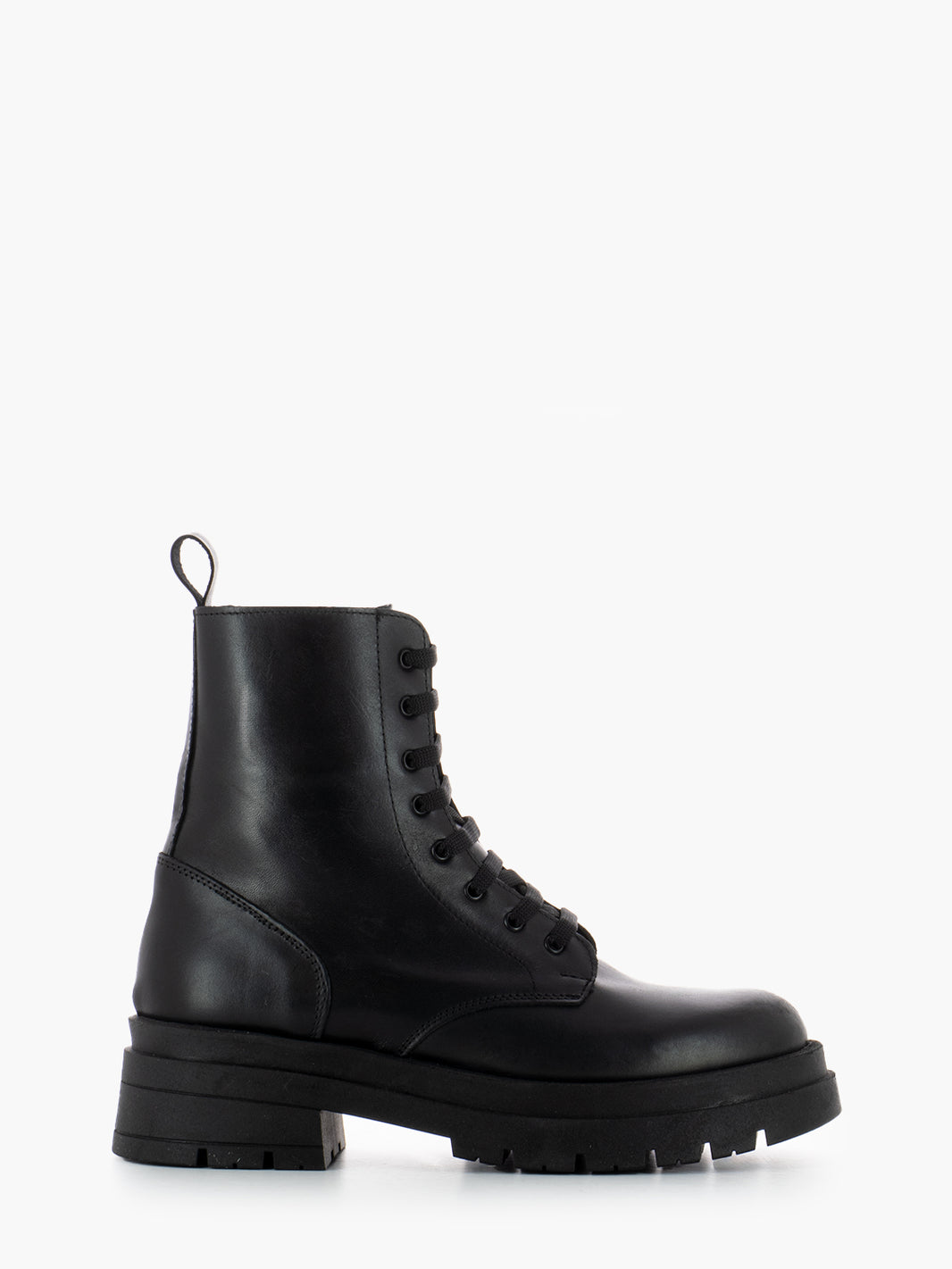 Anfibi carrarmato in pelle nero