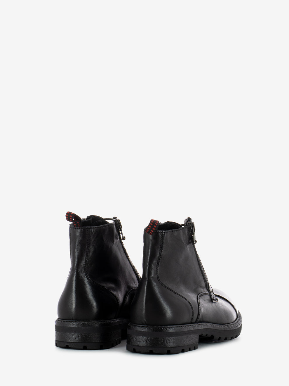Anfibi doppia zip nero nero