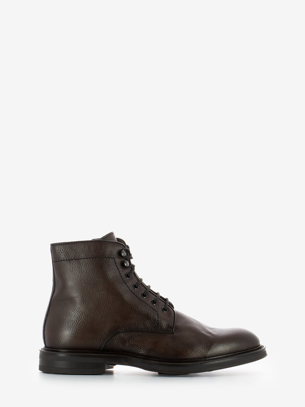 DARK BROWN LEATHER LACES POLISH 9789/ZIP_MAR