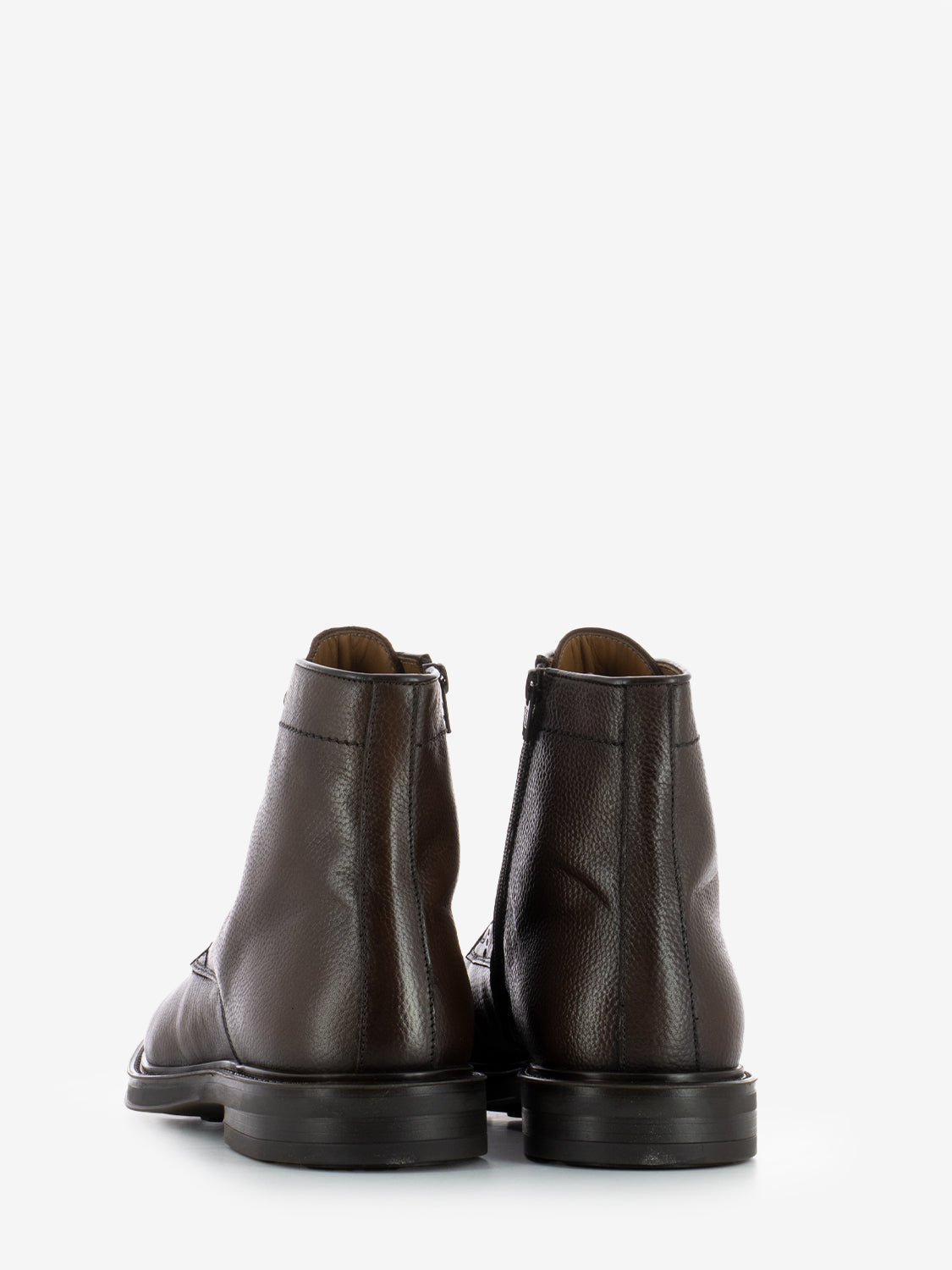 DARK BROWN LEATHER LACES POLISH 9789/ZIP_MAR