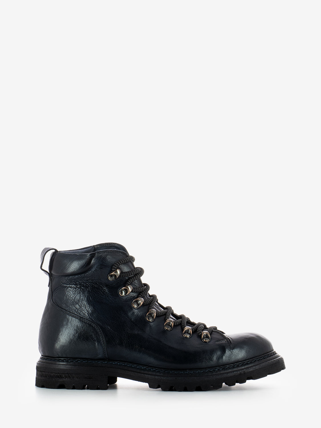 Anfibio con occhielli metallici blu