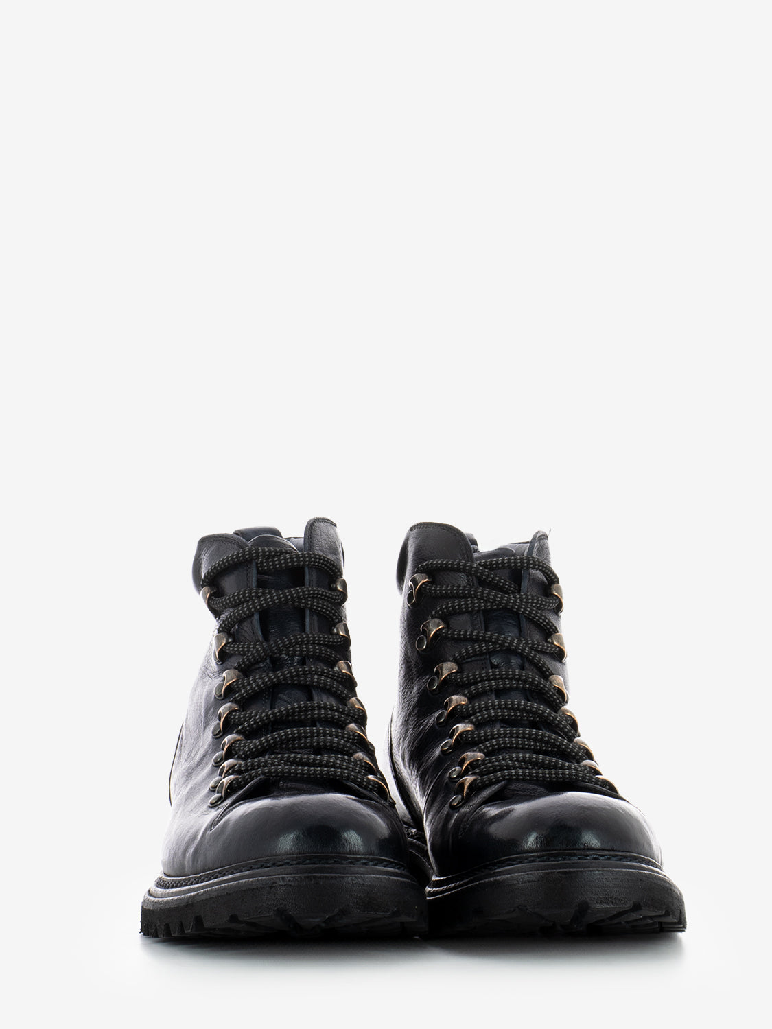 Anfibio con occhielli metallici blu