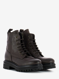 Leather amphibian with high tongue dark brown