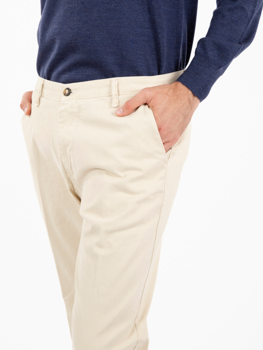 Cellena chino trousers in beige cotton