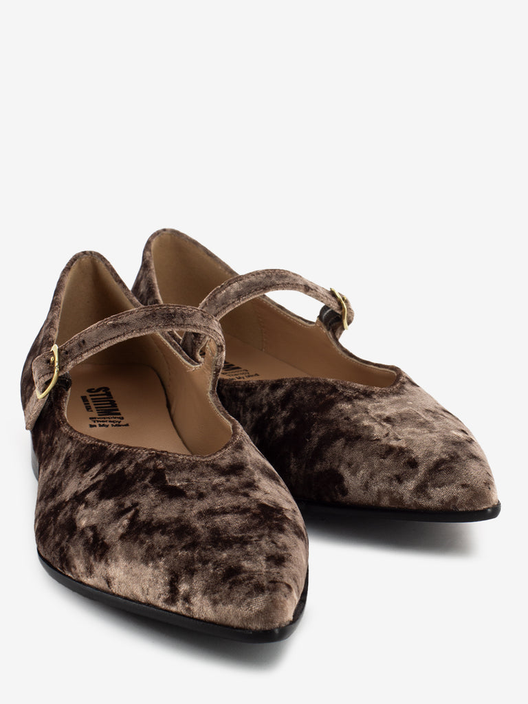 STIMM - Ballerina bebè in ciniglia brown