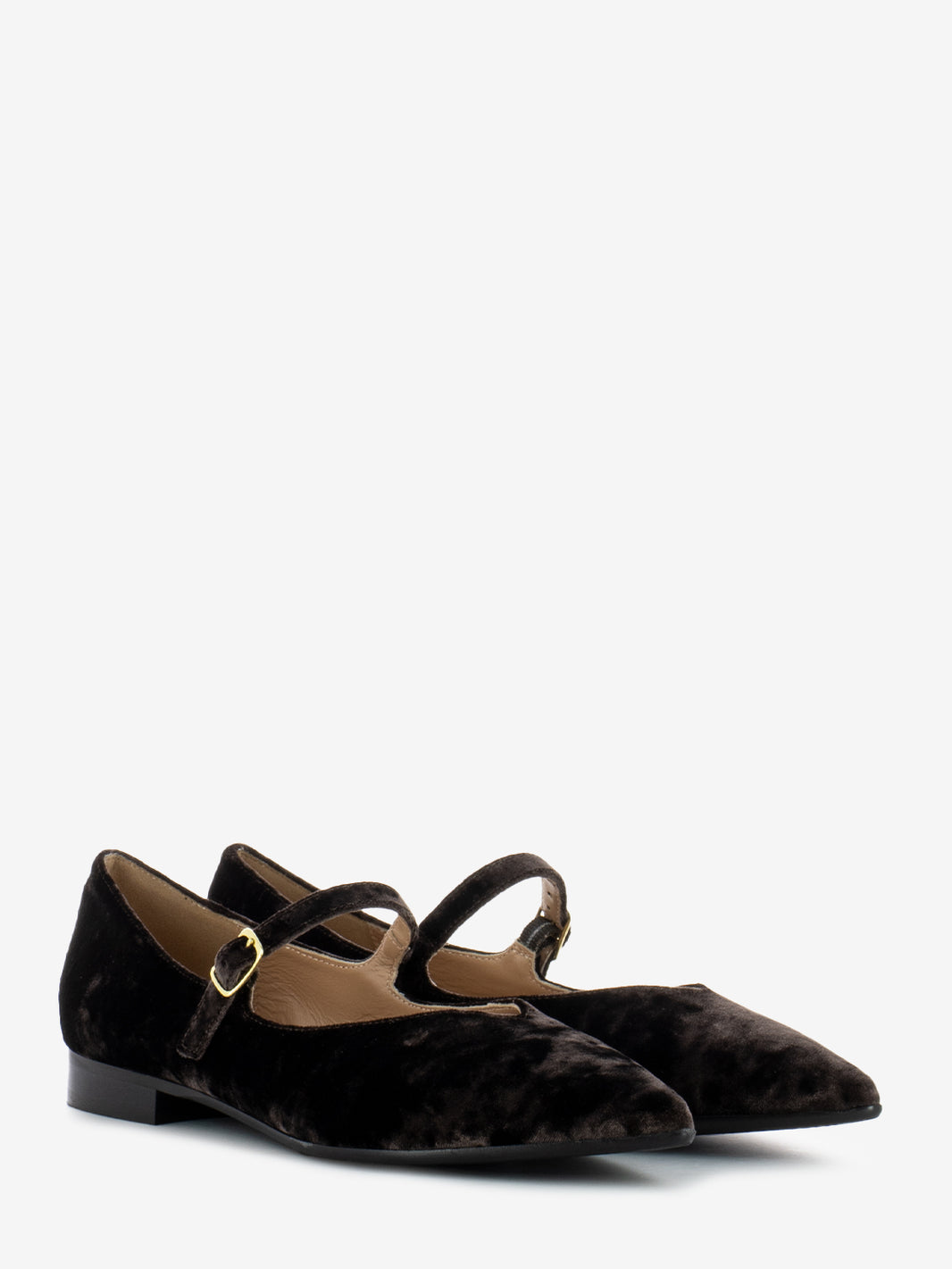 Baby ballerina in dark brown chenille