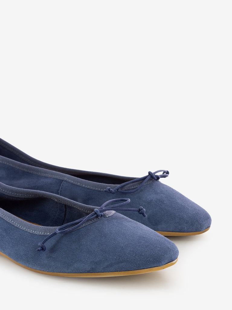 STIMM - Ballerina in suede avio