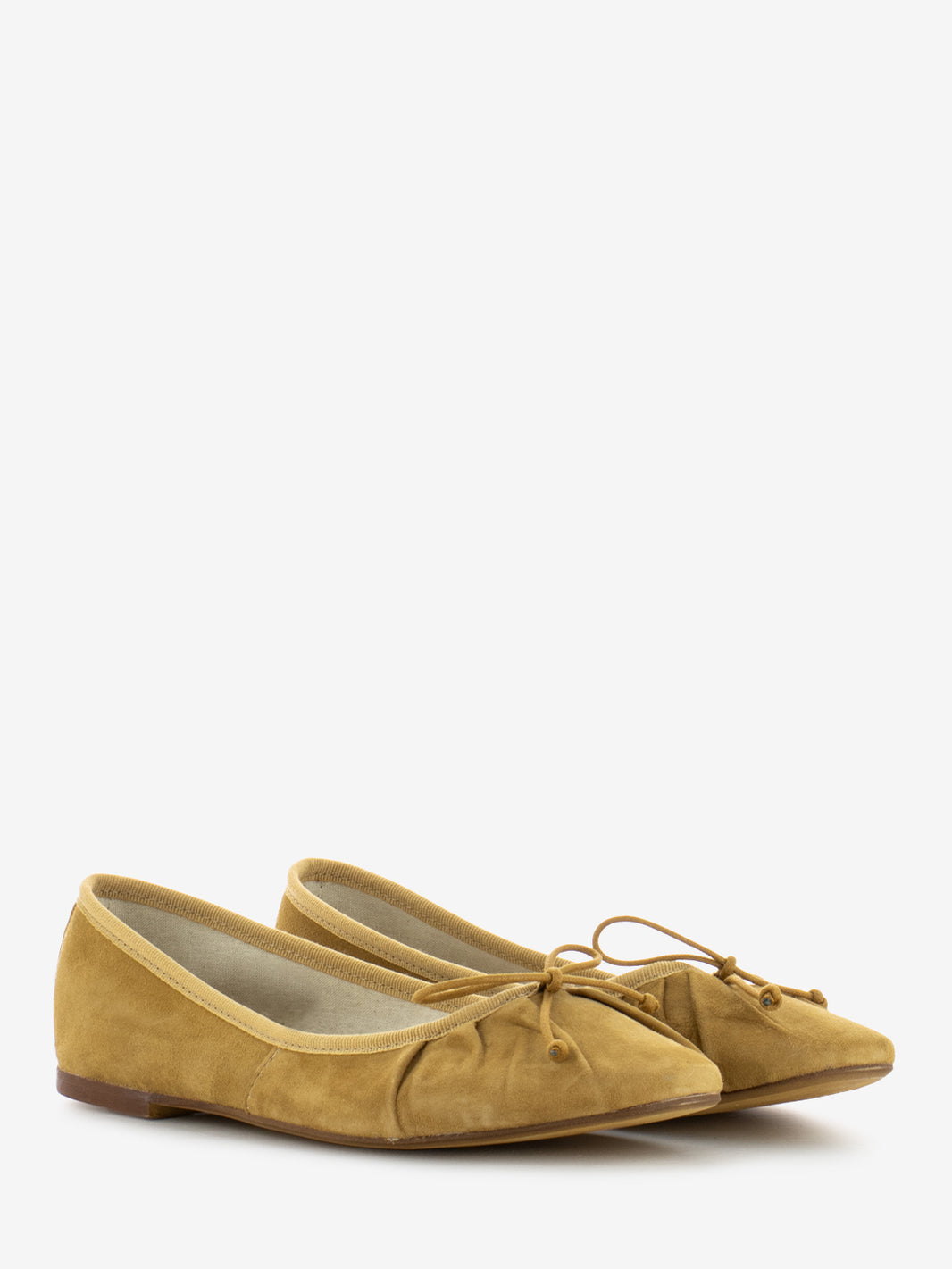 Tobacco suede ballerina
