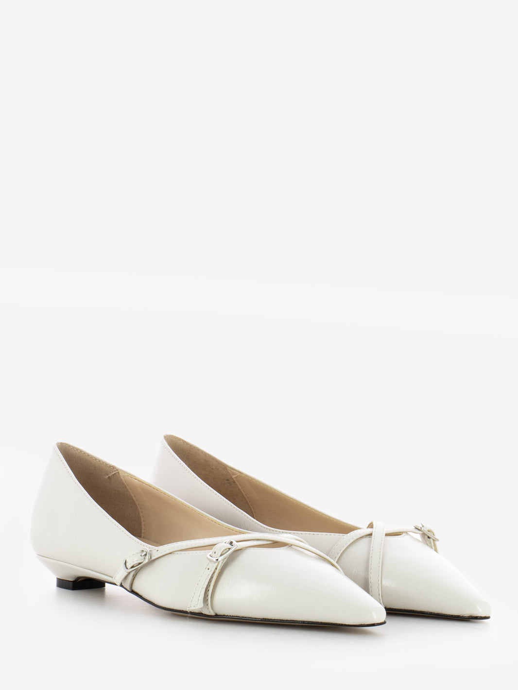 Ballerinas with stone woven straps
