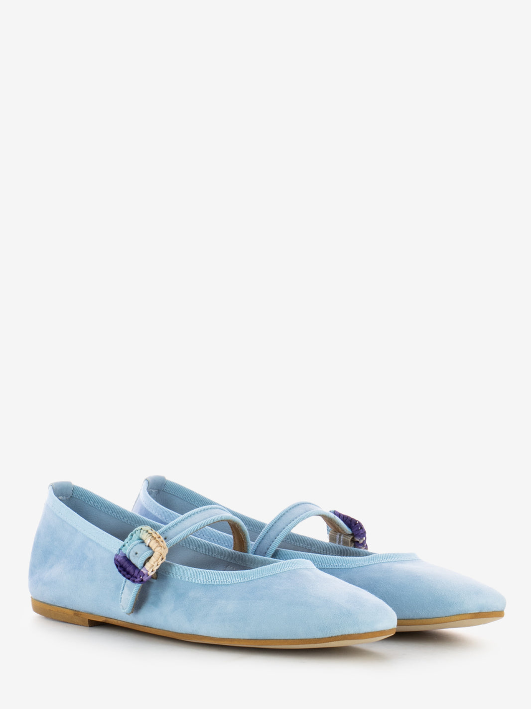 Ballerinas with light blue strap