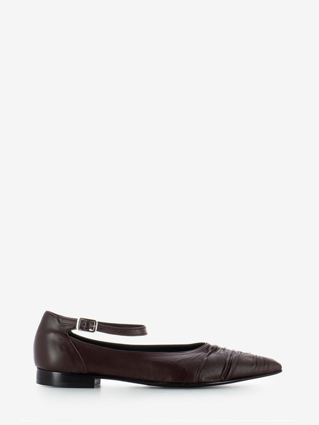 Burgundy tassel strap ballerinas