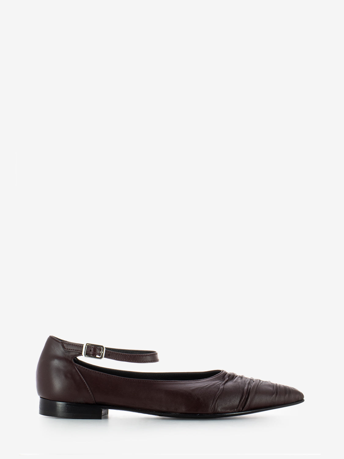 Burgundy tassel strap ballerinas
