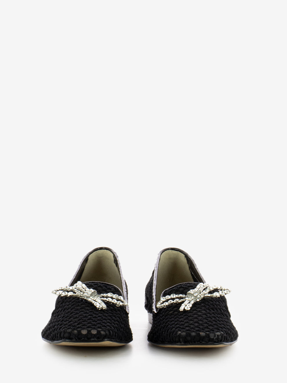Black square toe ballerinas
