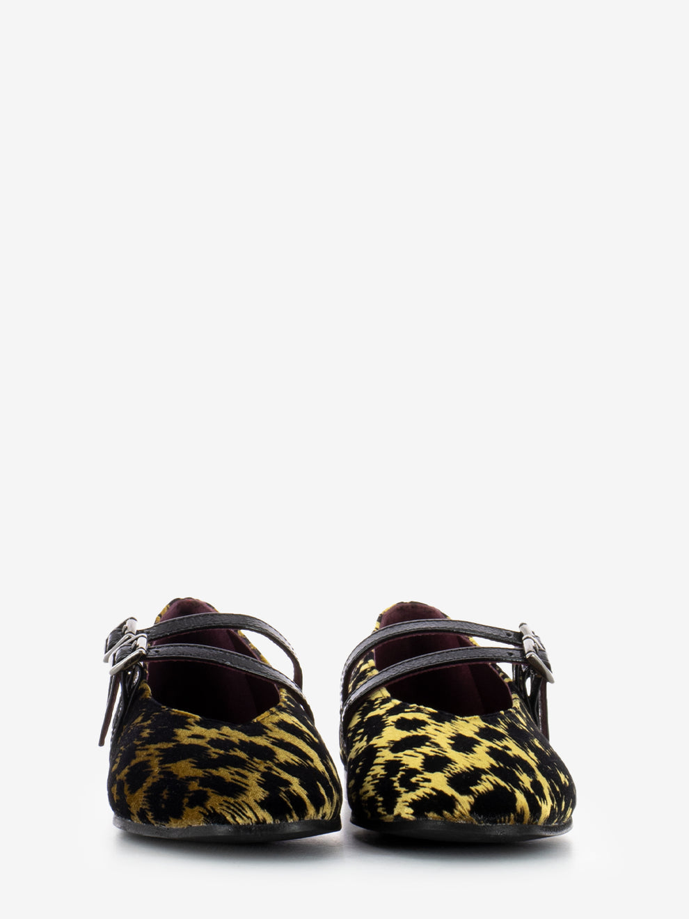 Ballerine in velluto curry / black