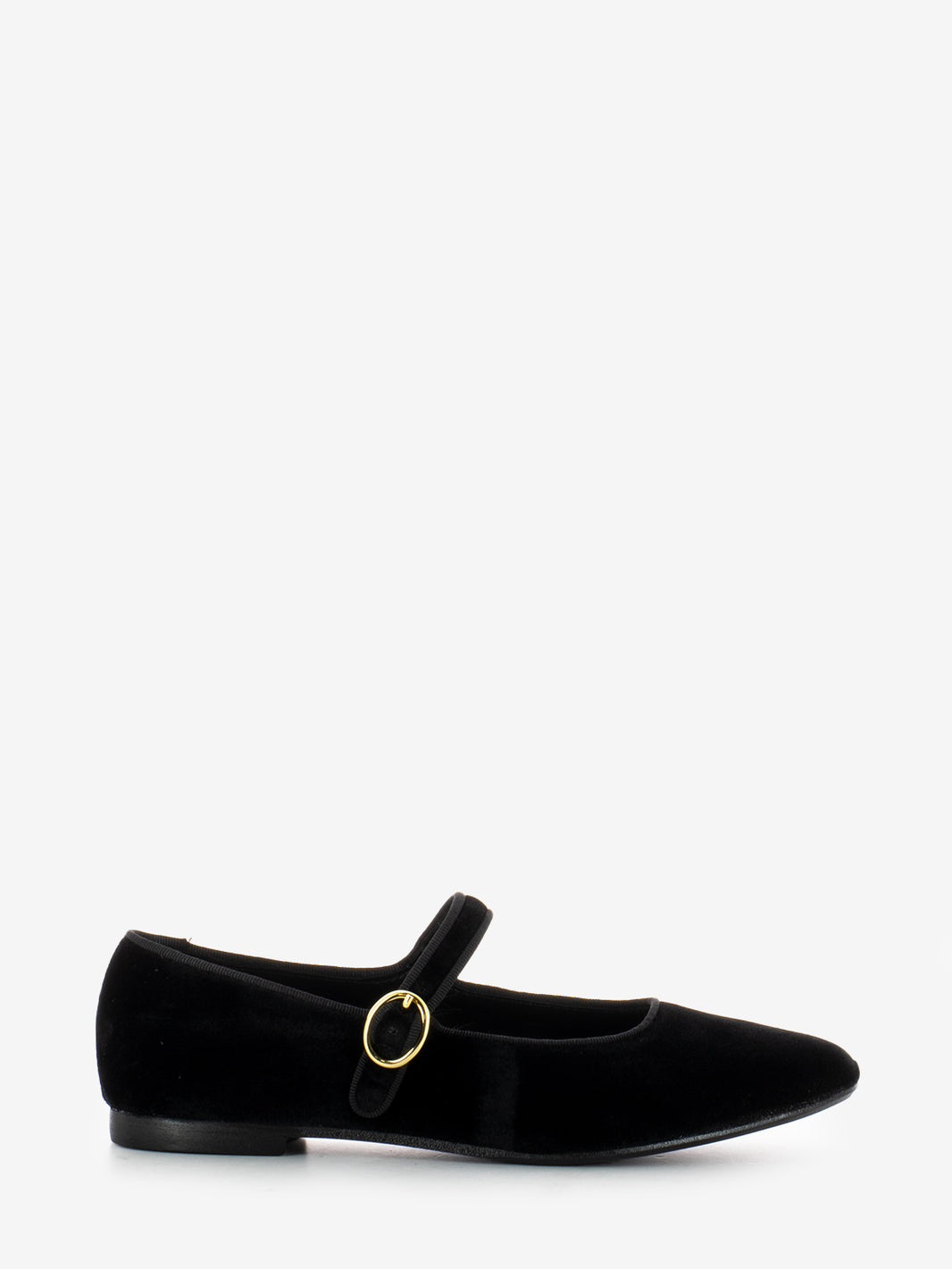 Black velvet ballerinas