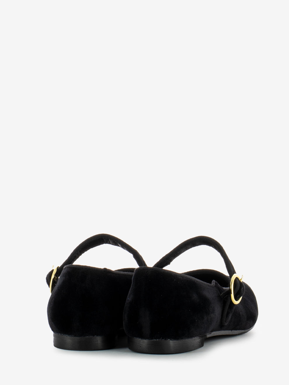Black velvet ballerinas