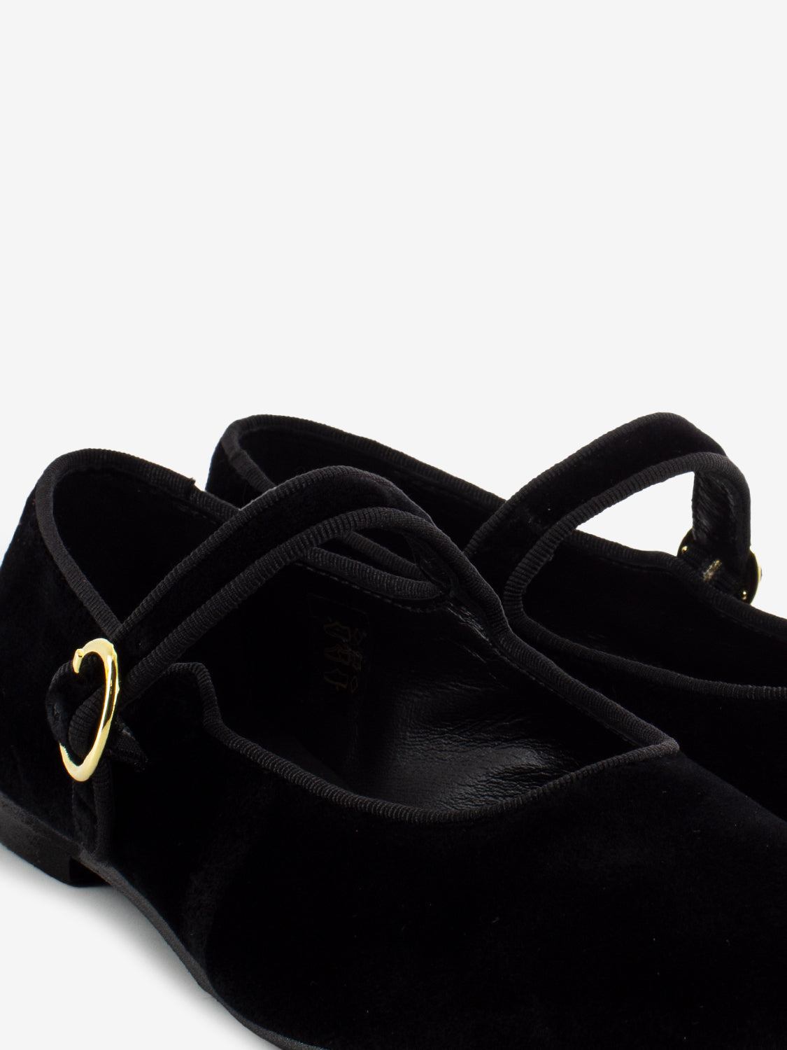 Black velvet ballerinas