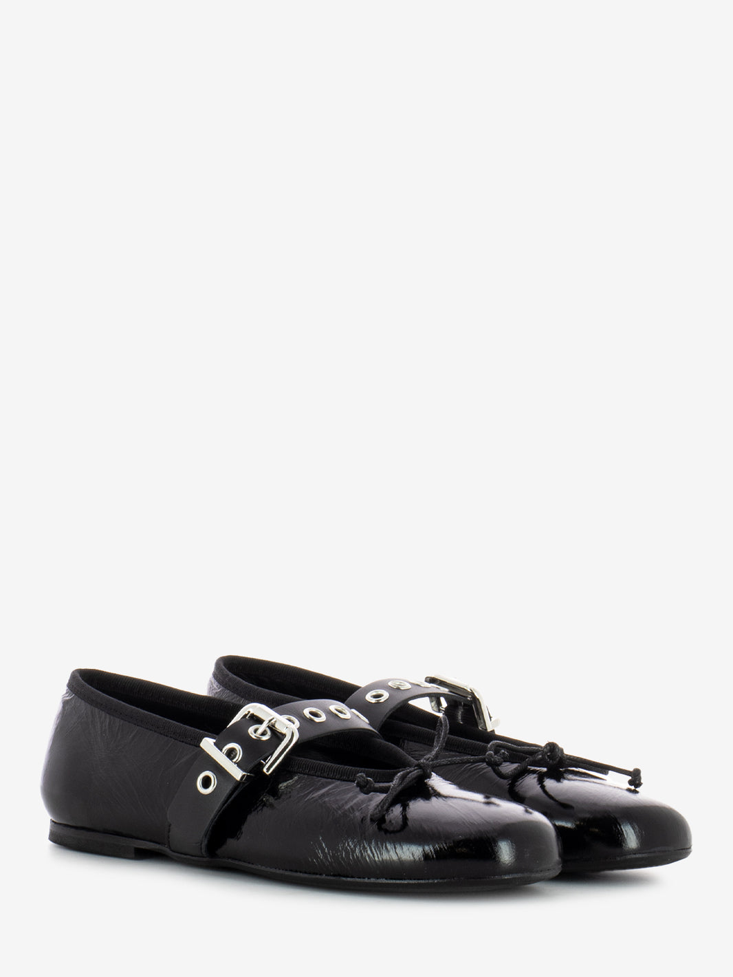 Black naplak ballerinas
