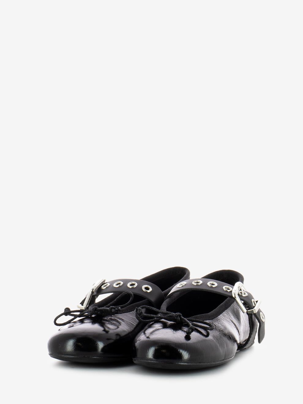 Black naplak ballerinas
