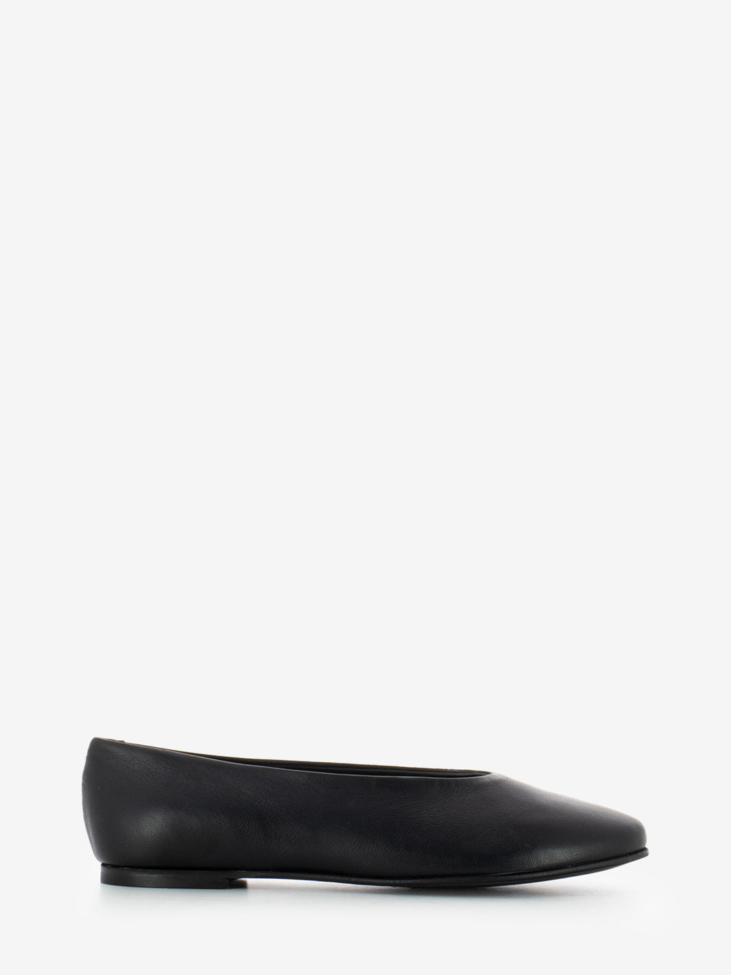Ballerine punta tonda nappa nero