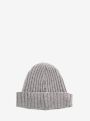 STIMM - Beanie a coste in cashmere cenere