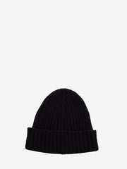 STIMM - Beanie a coste in cashmere nero