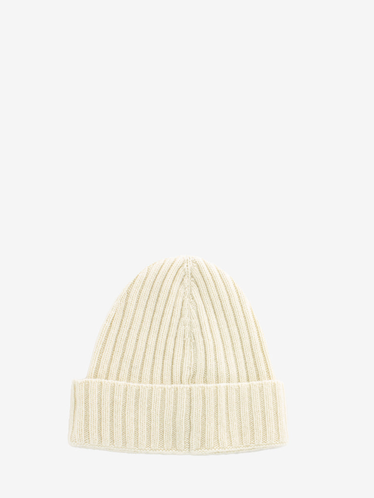 STIMM - Beanie a coste in cashmere nuvola