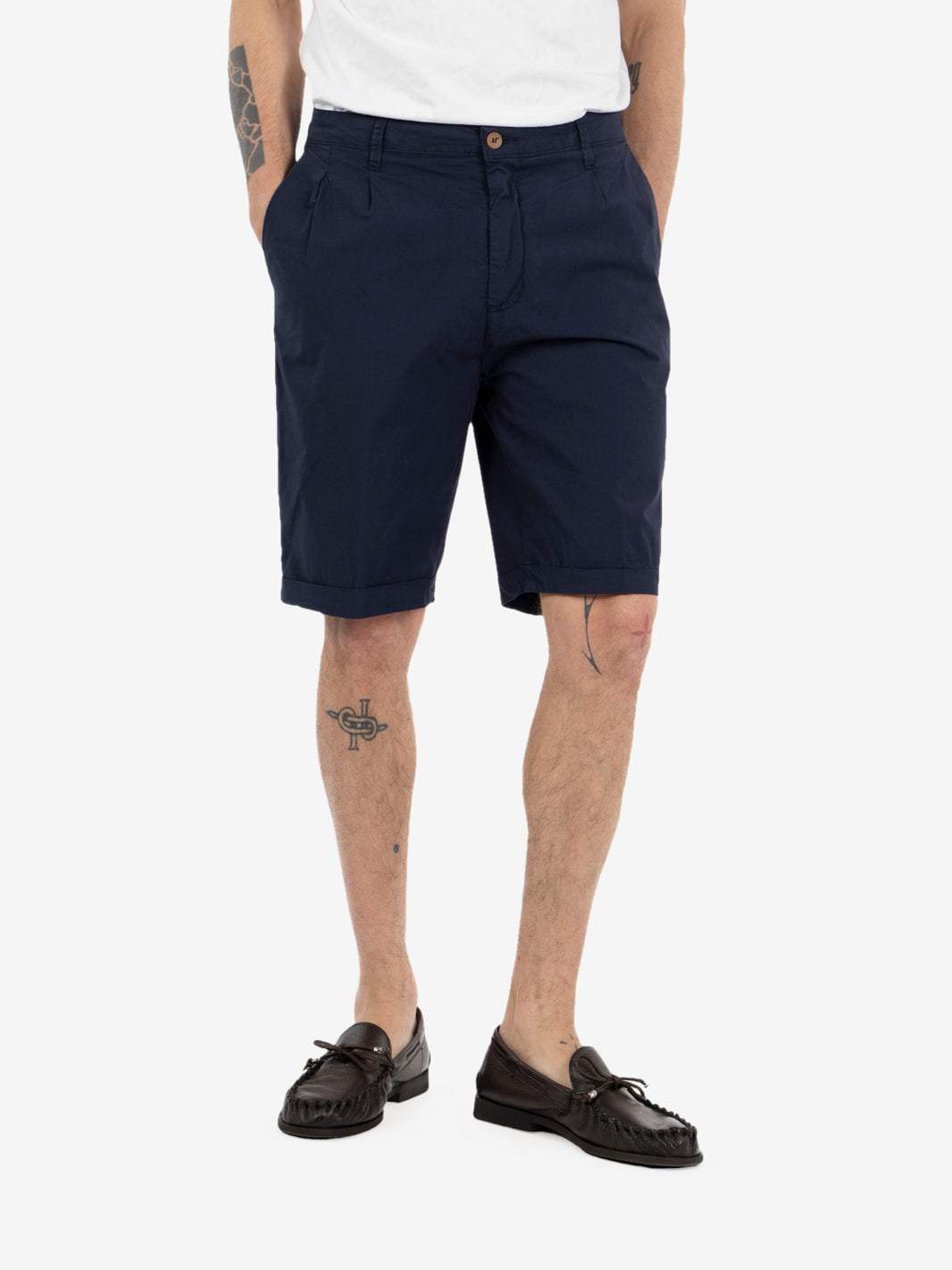 Bermuda con pinces Marte blu