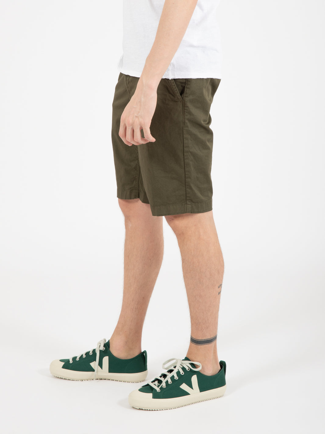 MTR army green cotton bermuda shorts
