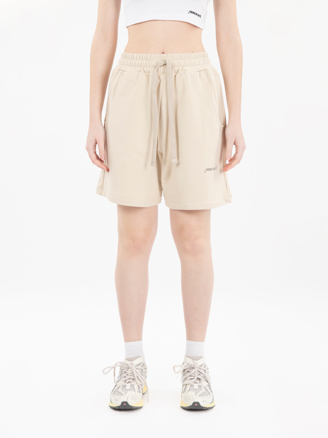 Beige sweatshirt Bermuda