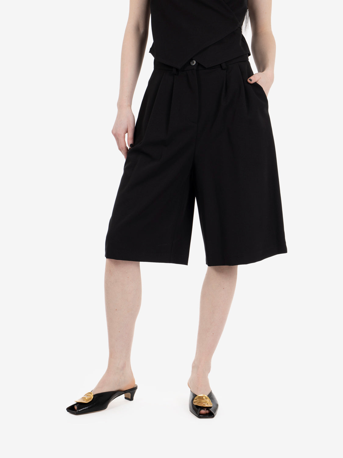 Black Bermuda shorts