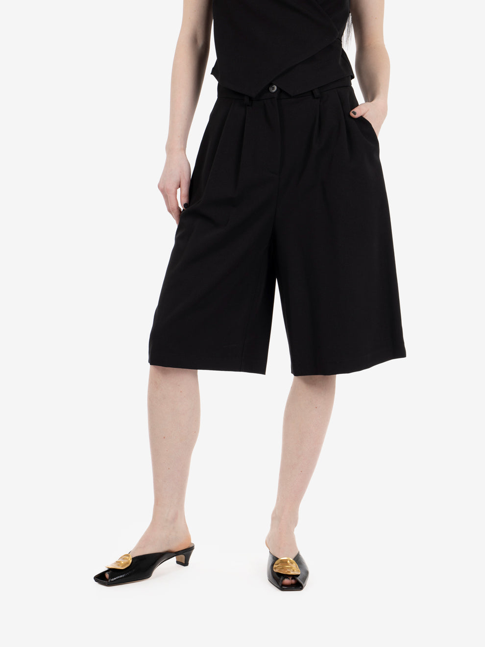 Black Bermuda shorts