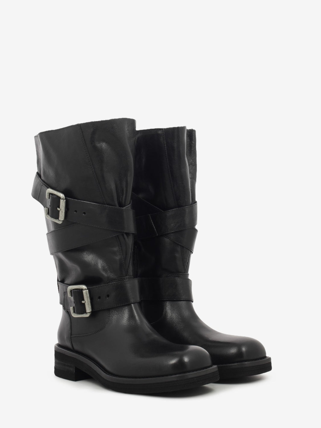 BIKER BUCKLES COW LEATHER BLACK 9900-25_BLACK