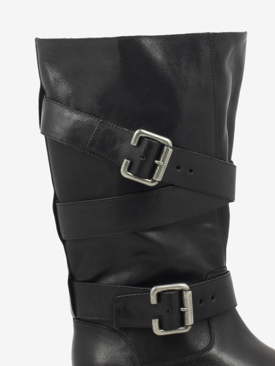 BIKER BUCKLES COW LEATHER BLACK 9900-25_BLACK