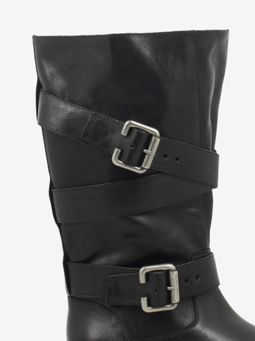BIKER BUCKLES COW LEATHER BLACK 9900-25_BLACK