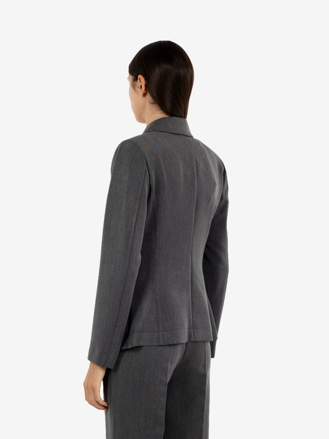 Dark grey fitted blazer