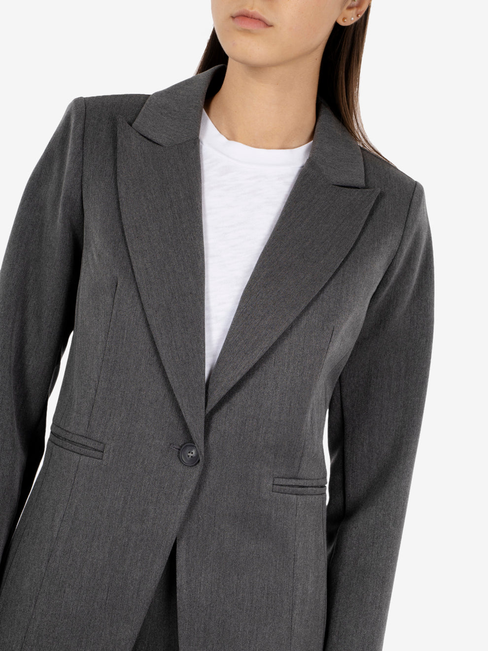 Dark grey fitted blazer