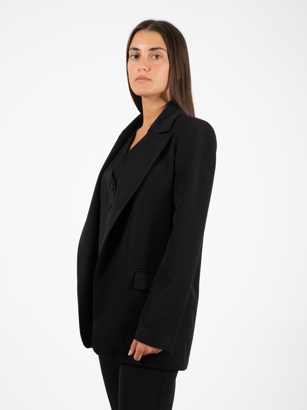 Blazer collo rever nero