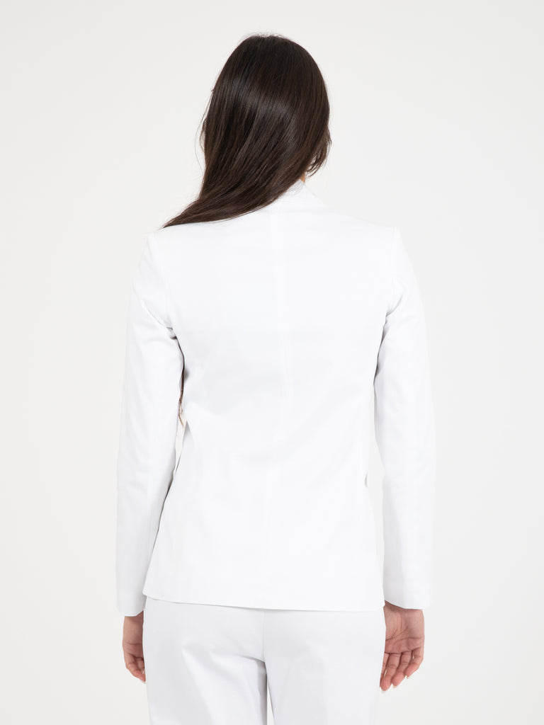 STIMM - Blazer cotone doppiopetto bianco